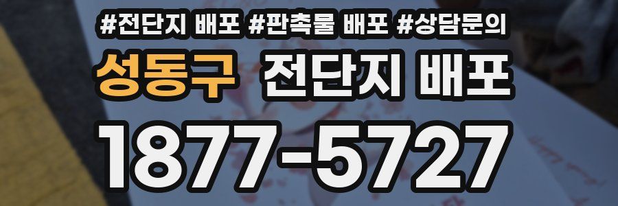 성동구 전단지 배포
