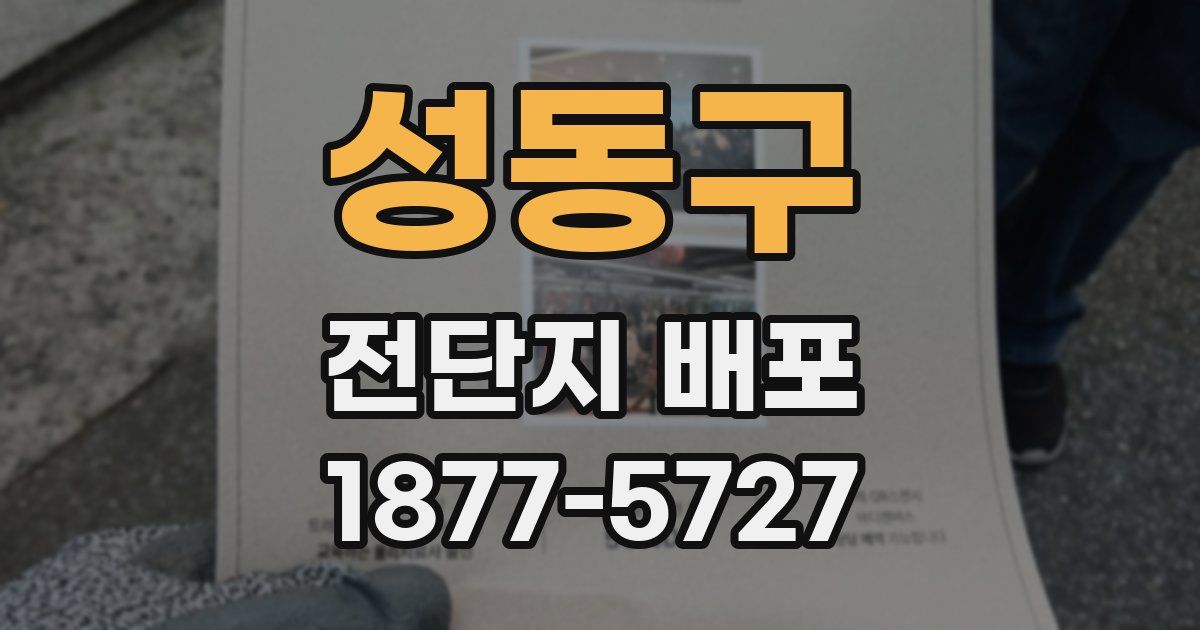 성동구 전단지 배포