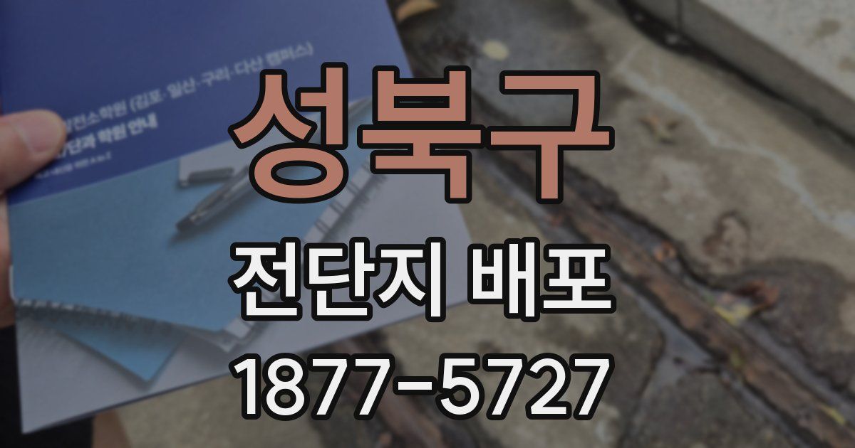 성북구 전단지 배포