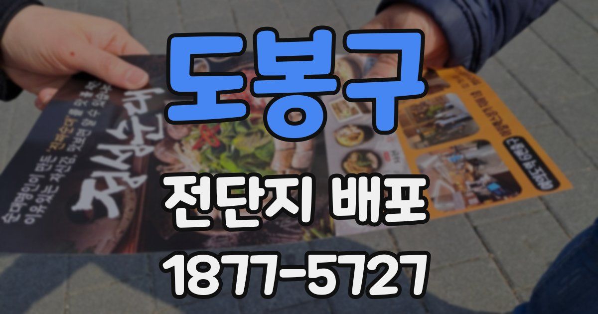 도봉구 전단지 배포