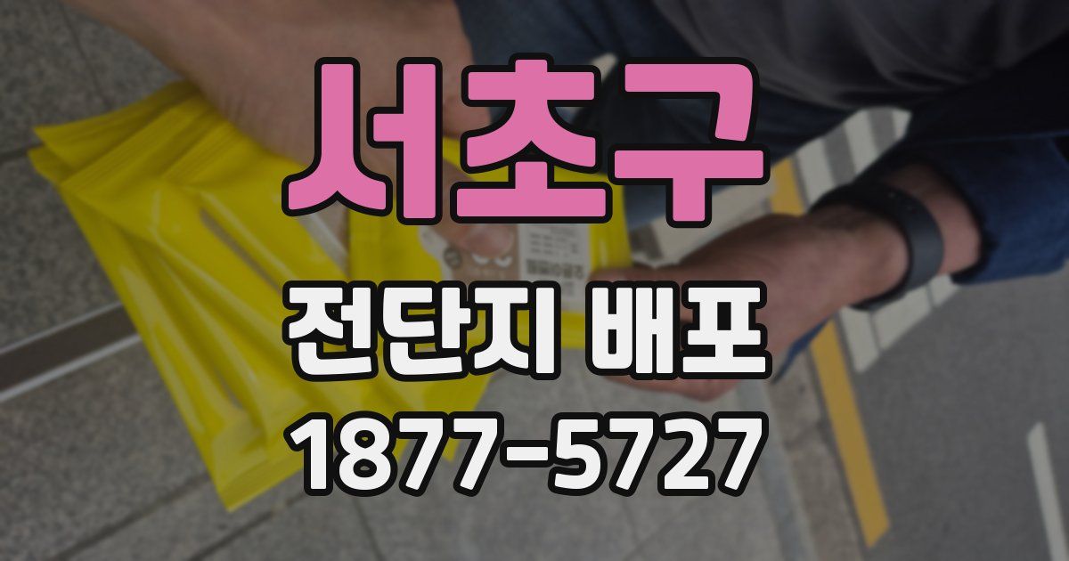 서초구 전단지 배포