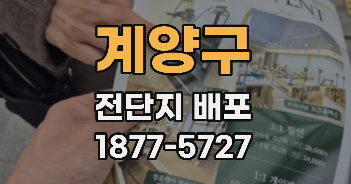계양구 전단지 배포