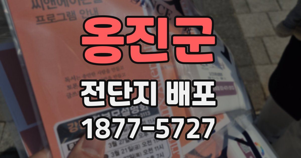 옹진군 전단지 배포