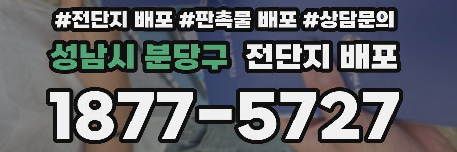 성남시 분당구 전단지 배포