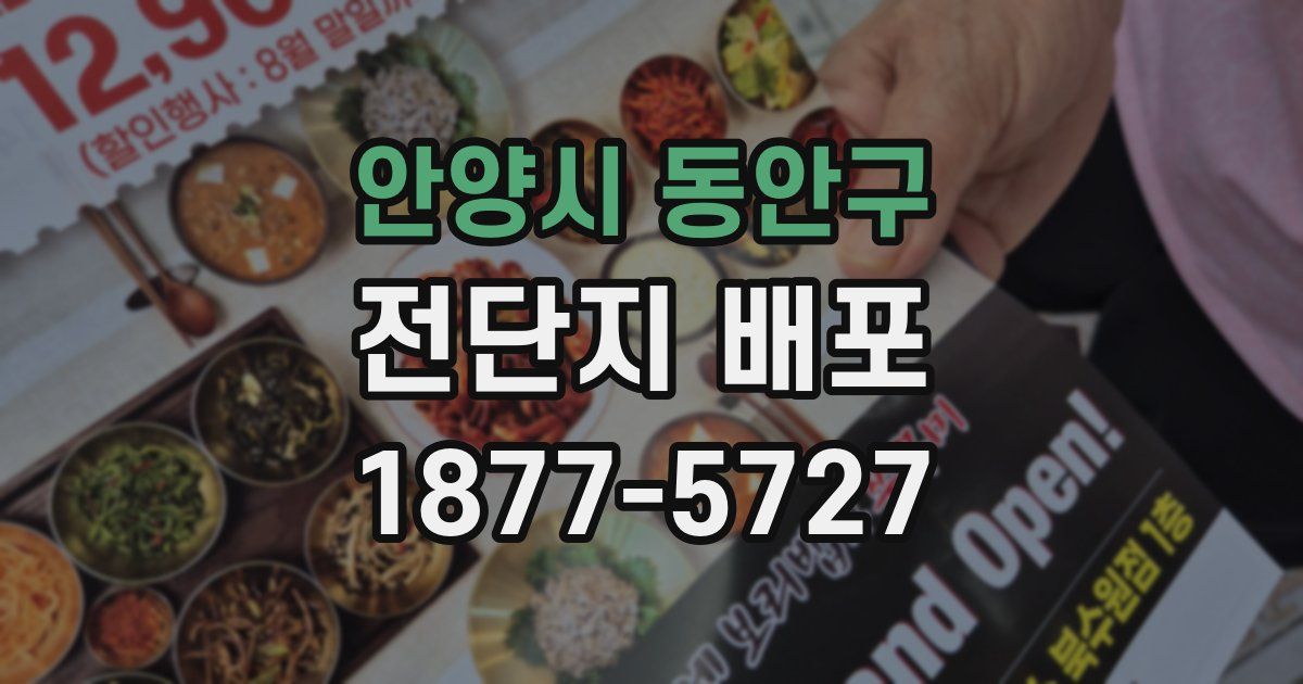 안양시 동안구 전단지 배포