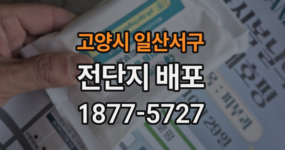 고양시 일산서구 전단지 배포