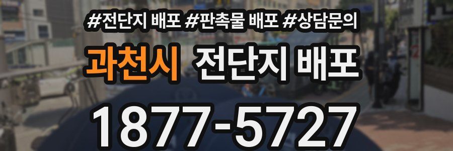 과천시 전단지 배포