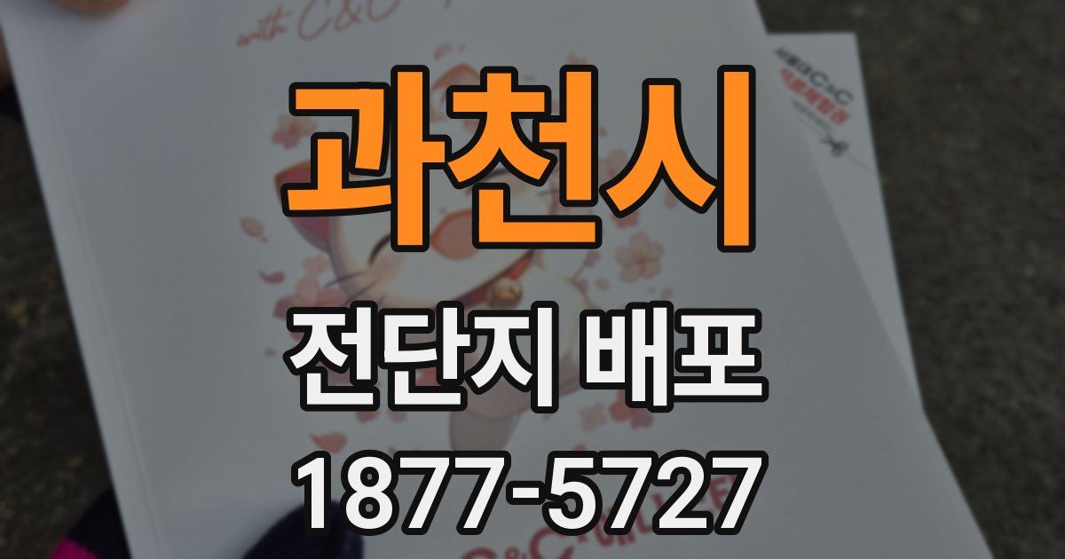 과천시 전단지 배포