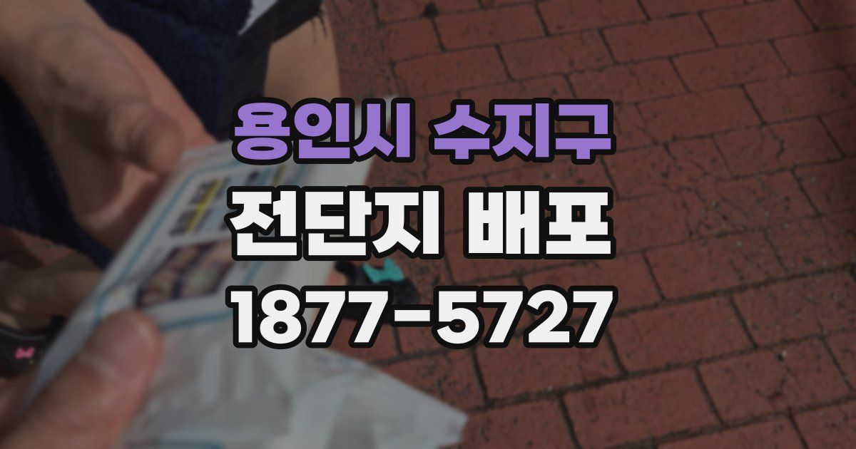 용인시 수지구 전단지 배포