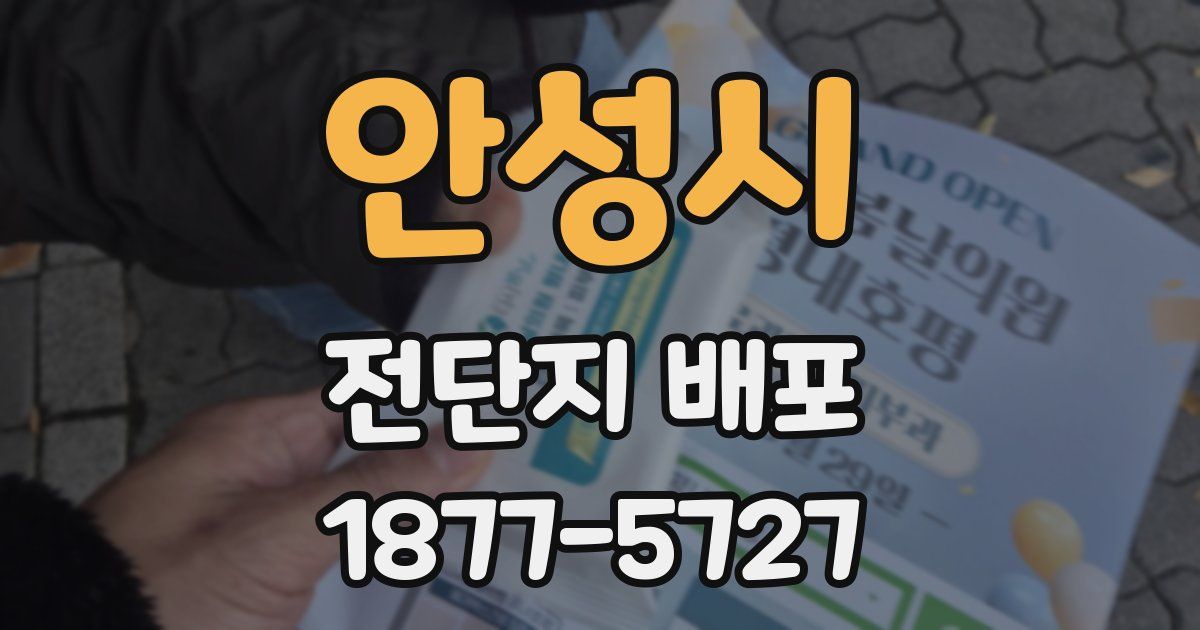 안성시 전단지 배포
