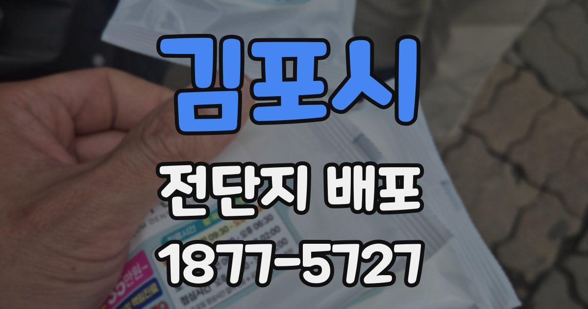 김포시 전단지 배포