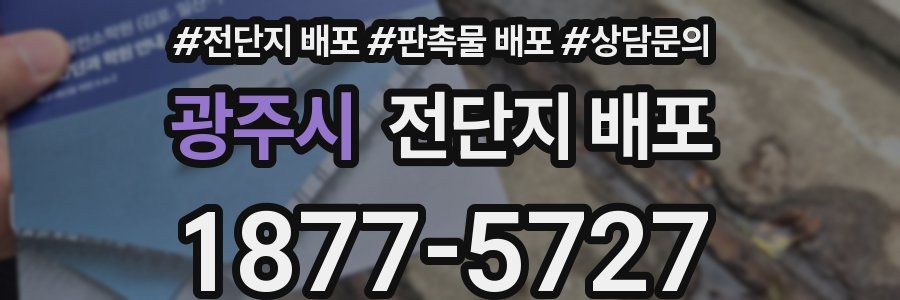 광주시 전단지 배포