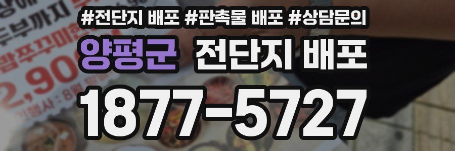 양평군 전단지 배포