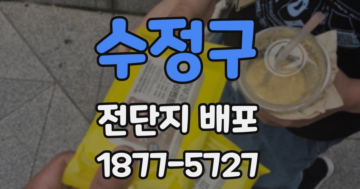 수정구 전단지 배포