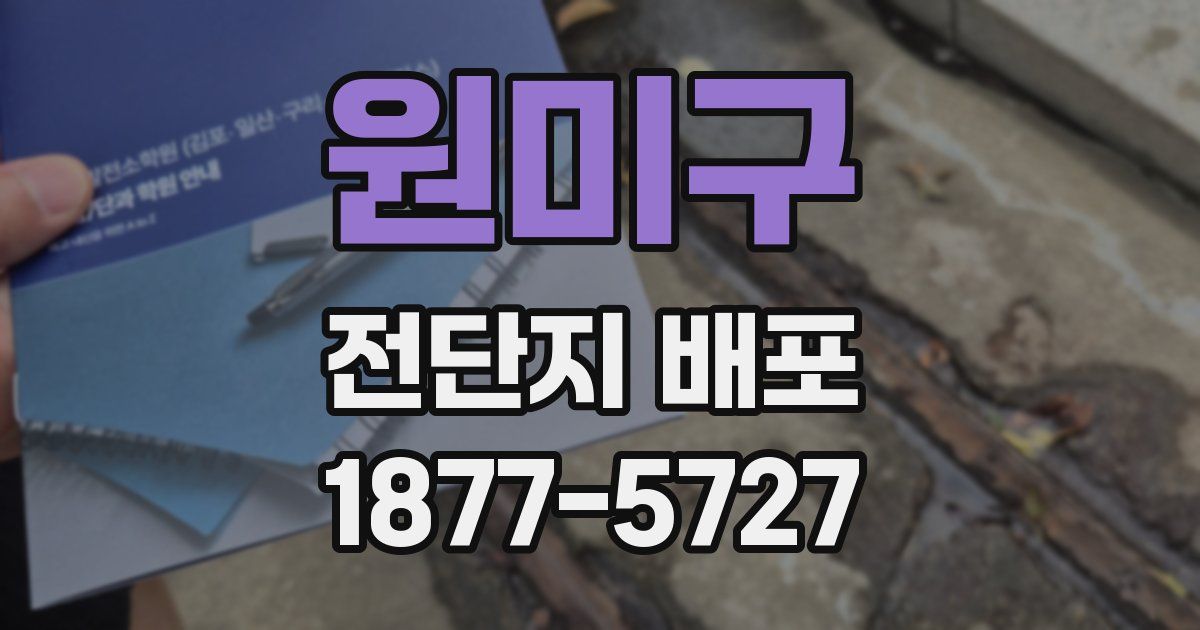원미구 전단지 배포