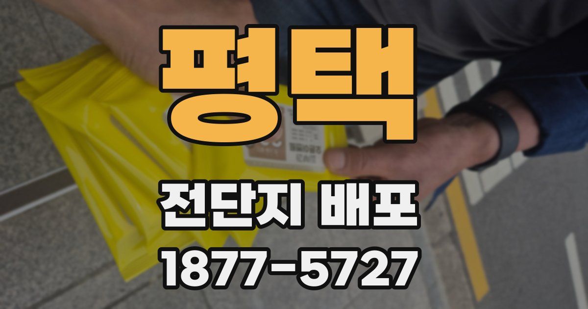 평택 전단지 배포