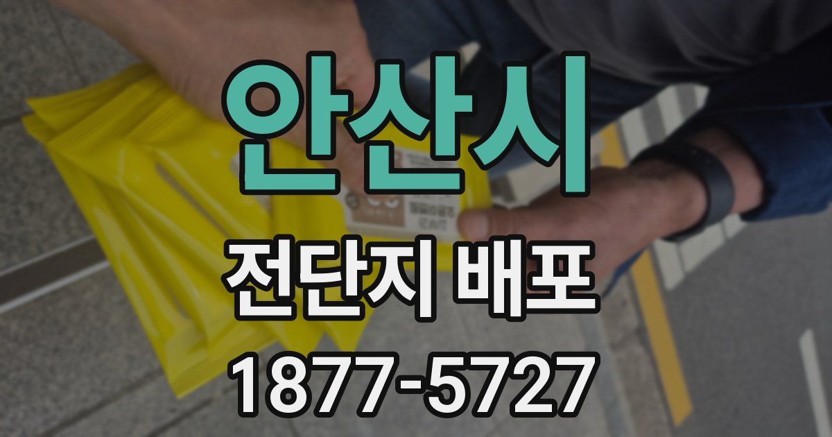안산시 전단지 배포