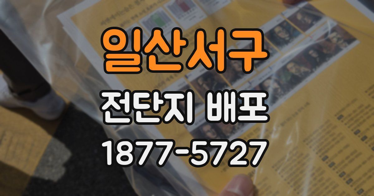 일산서구 전단지 배포