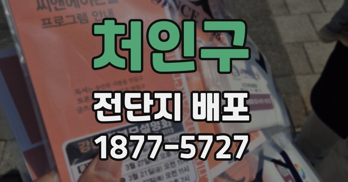 처인구 전단지 배포