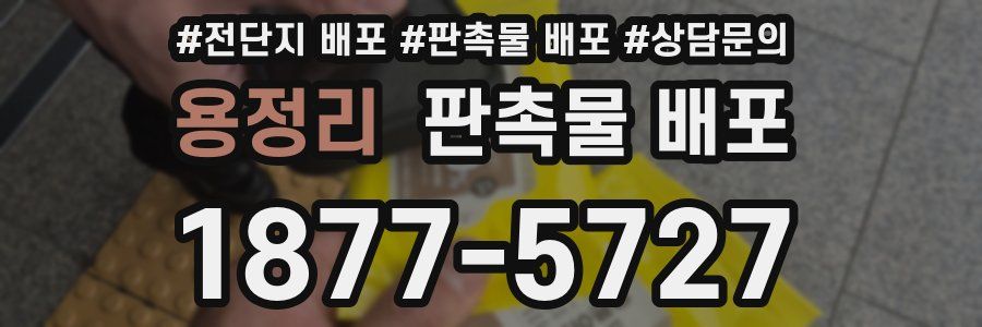 용정리 판촉물 배포