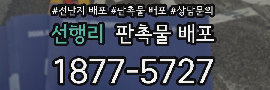 선행리 판촉물 배포