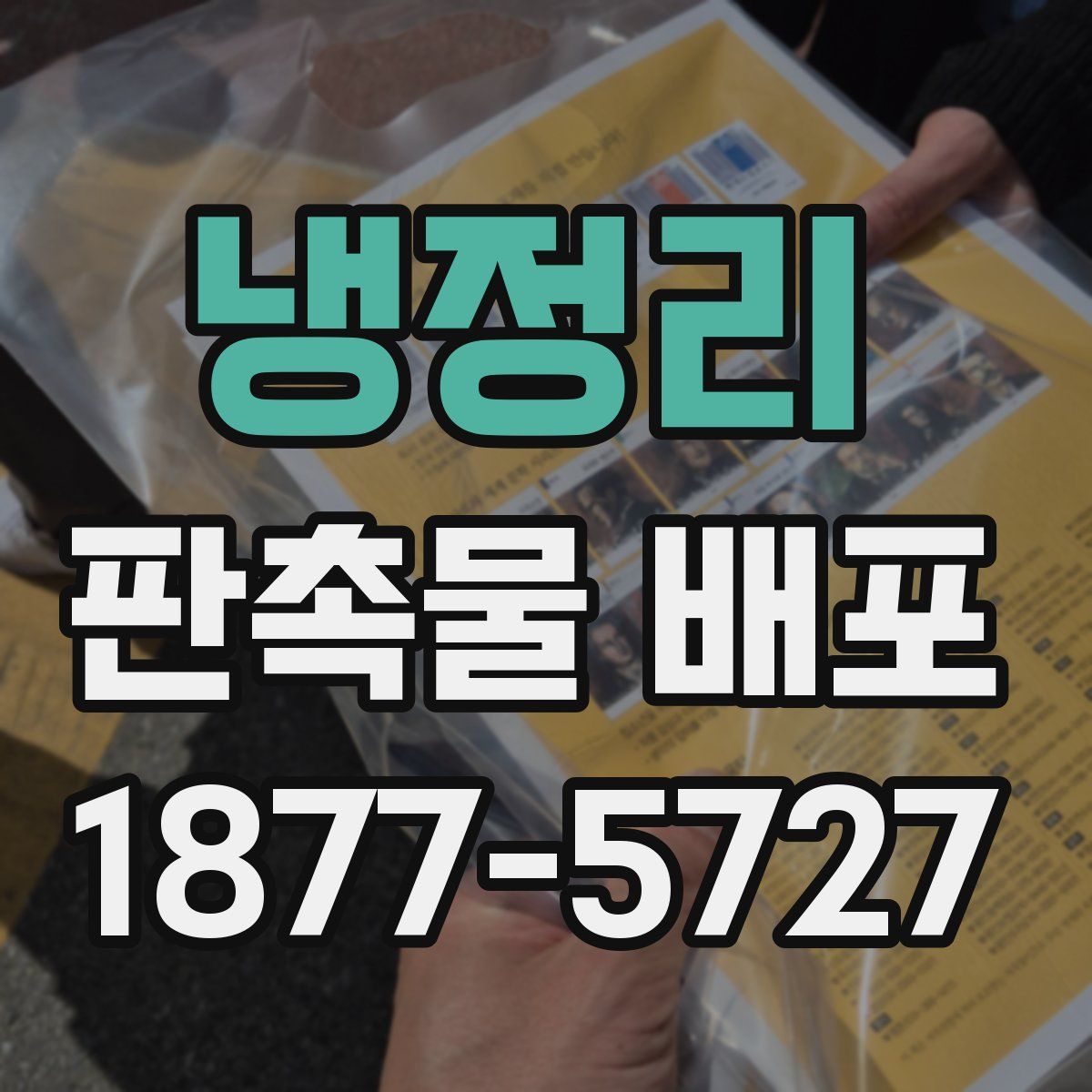 냉정리 판촉물 배포