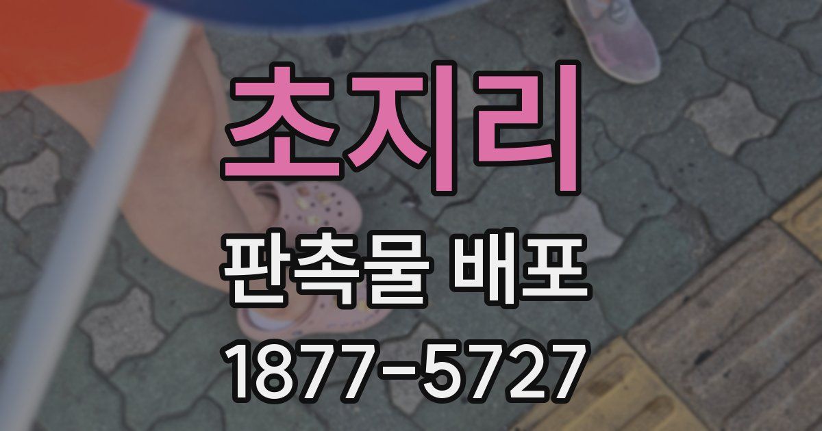 초지리 판촉물 배포