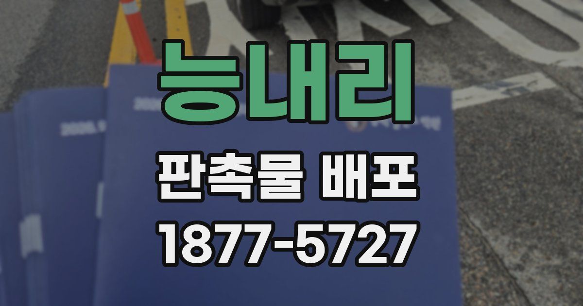 능내리 판촉물 배포