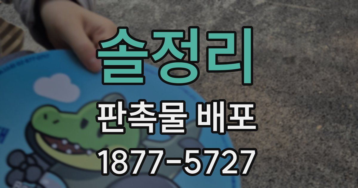 솔정리 판촉물 배포