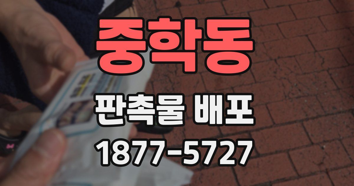 중학동 판촉물 배포
