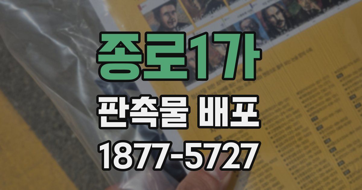 종로1가 판촉물 배포