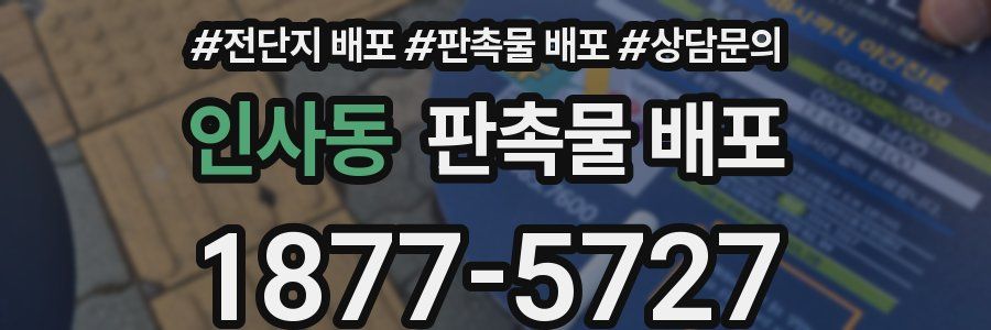 인사동 판촉물 배포
