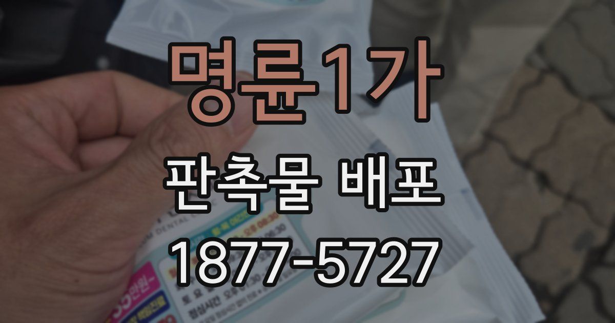 명륜1가 판촉물 배포