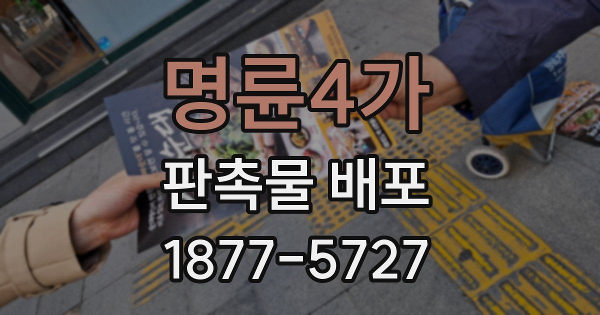 명륜4가 판촉물 배포