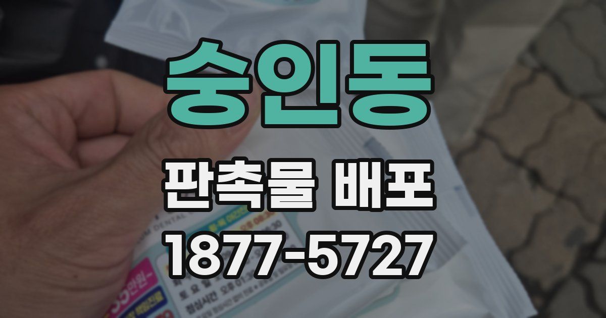 숭인동 판촉물 배포