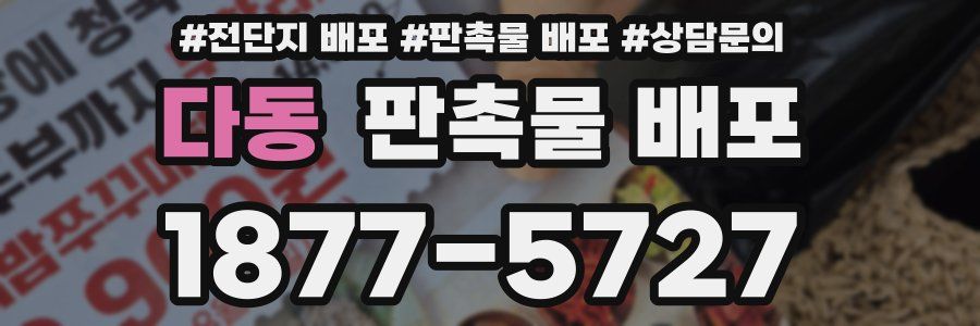 다동 판촉물 배포