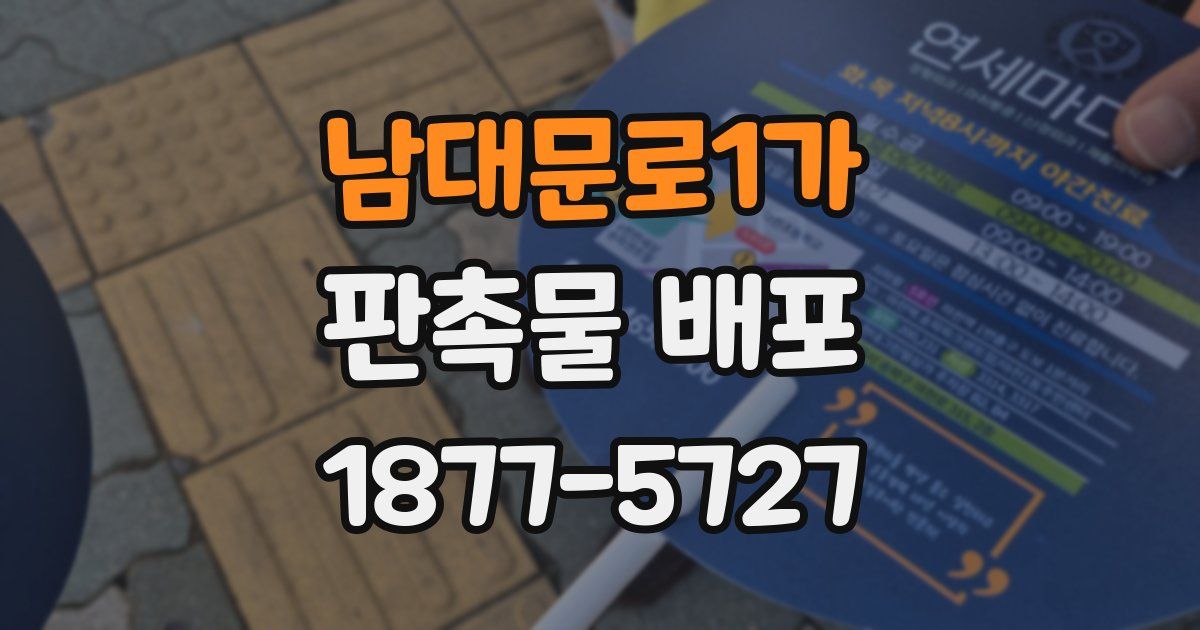 남대문로1가 판촉물 배포