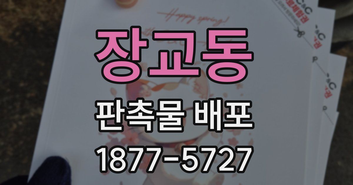 장교동 판촉물 배포