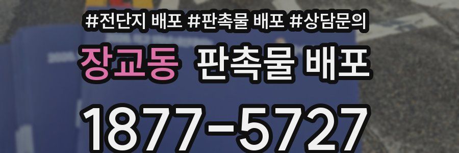 장교동 판촉물 배포