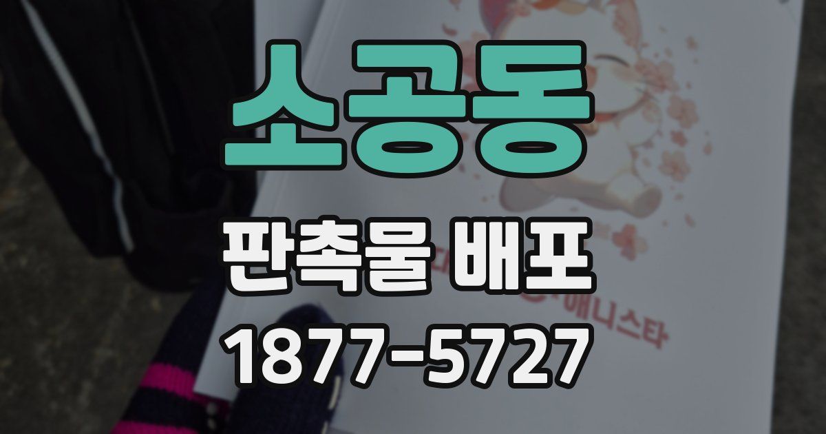 소공동 판촉물 배포