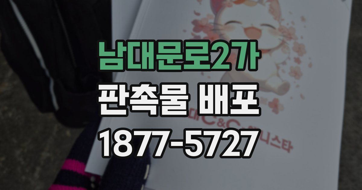 남대문로2가 판촉물 배포