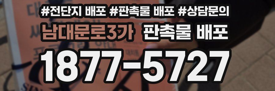 남대문로3가 판촉물 배포