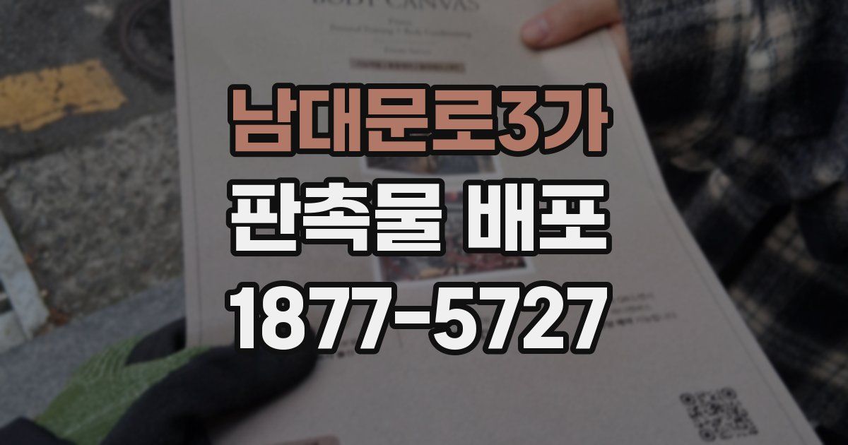 남대문로3가 판촉물 배포