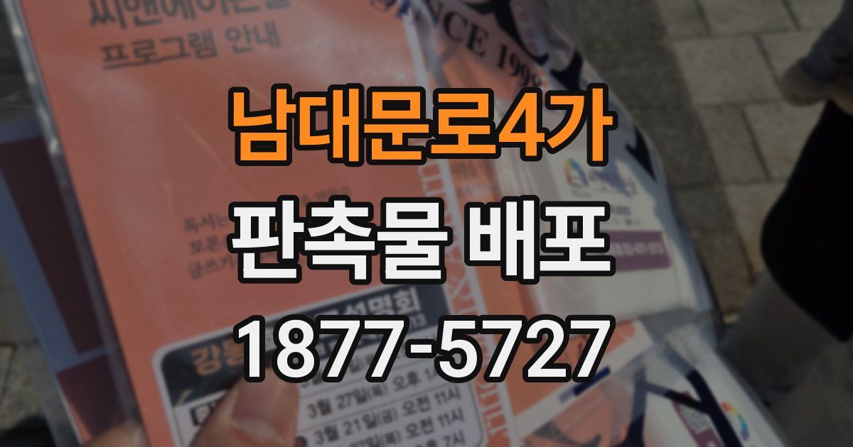 남대문로4가 판촉물 배포
