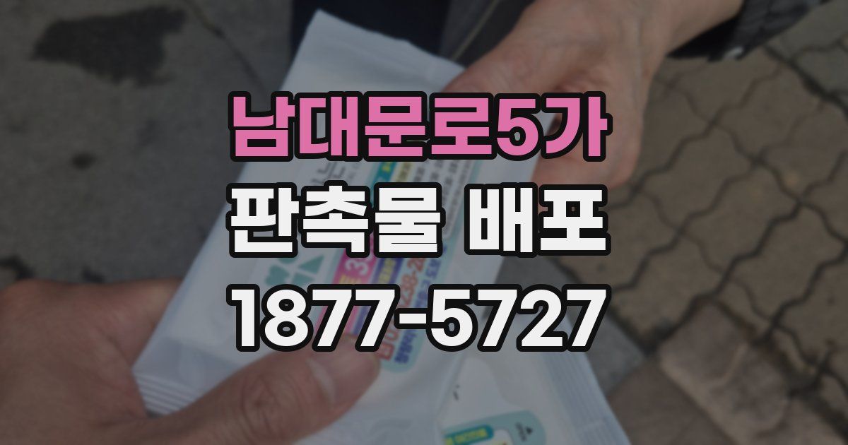 남대문로5가 판촉물 배포