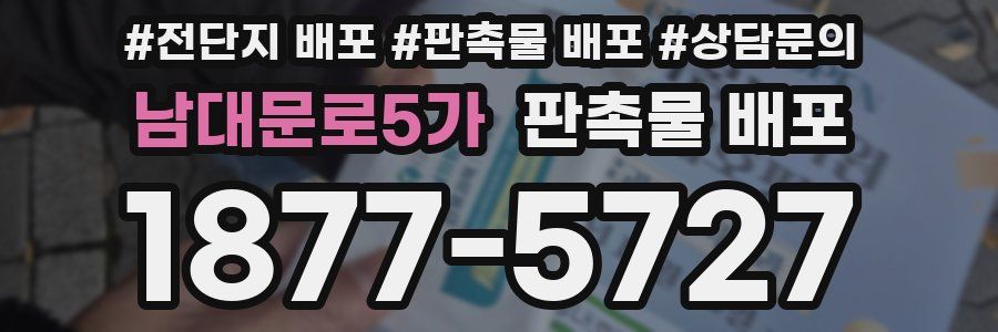 남대문로5가 판촉물 배포
