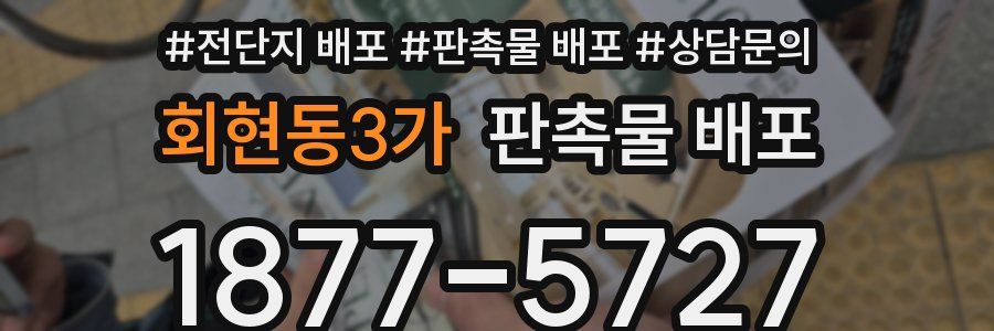 회현동3가 판촉물 배포