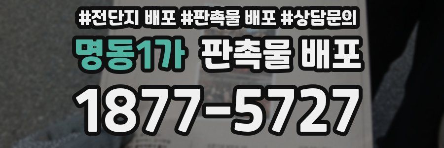 명동1가 판촉물 배포