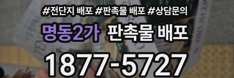 명동2가 판촉물 배포
