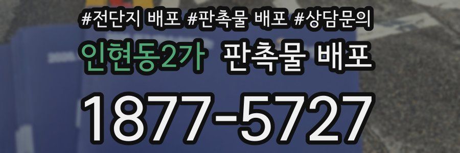 인현동2가 판촉물 배포